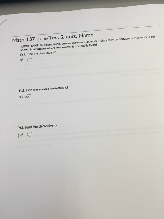 find the derivative of 5x 2 3x 1 )( x 1