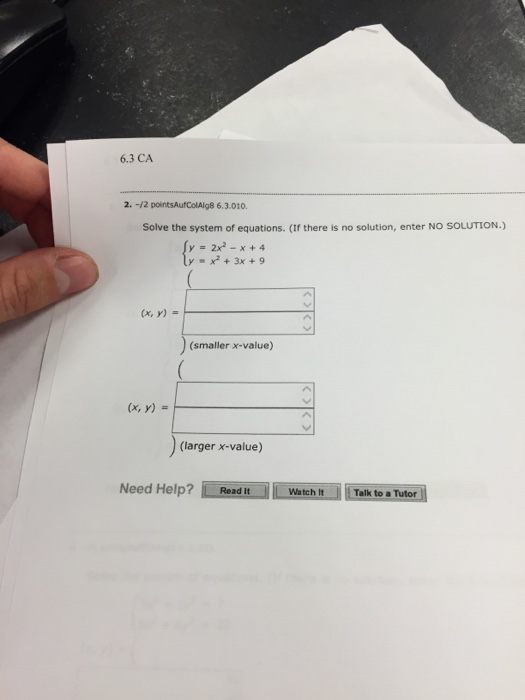 Solved Solve The System Of Equations If There Is No Chegg