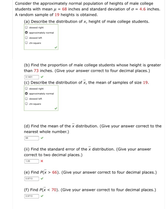 Solved consider the approximately normal population of chegg