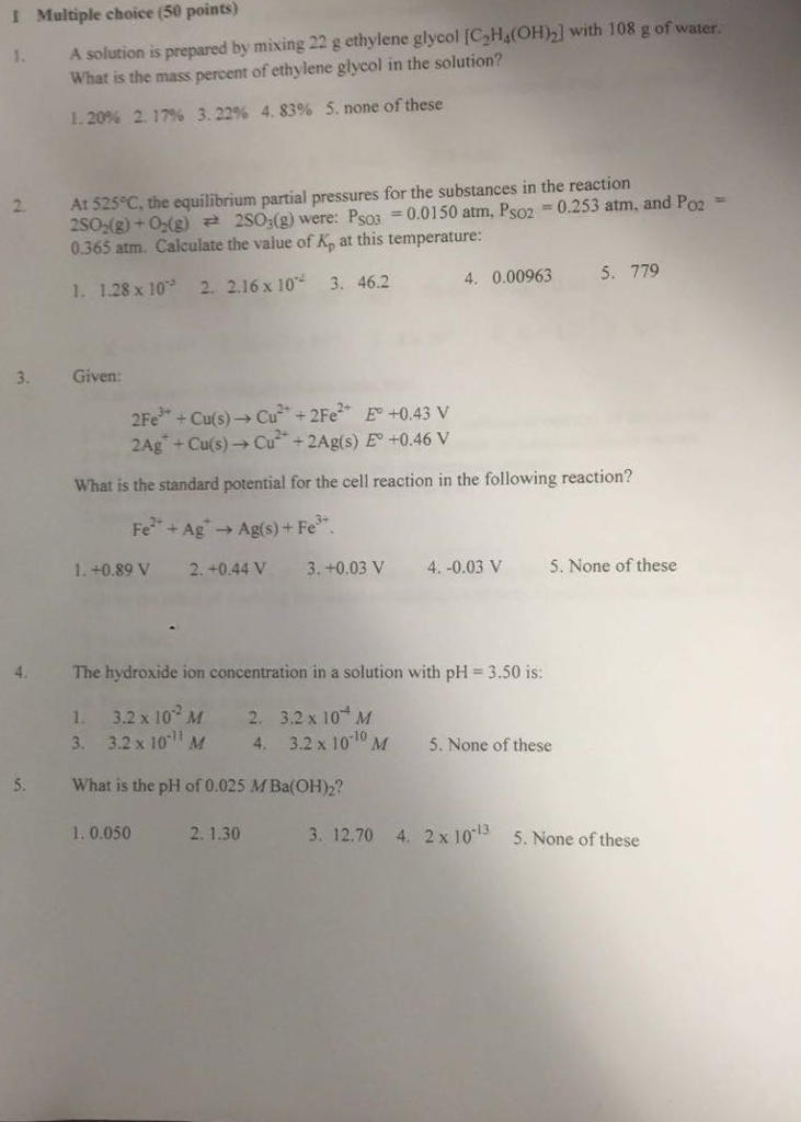 Solved A solution is prepared by mixing 22 g ethylene Chegg