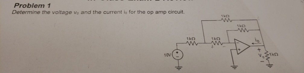 Solved Problem 1 Determine the voltage vo and the current io | Chegg.com