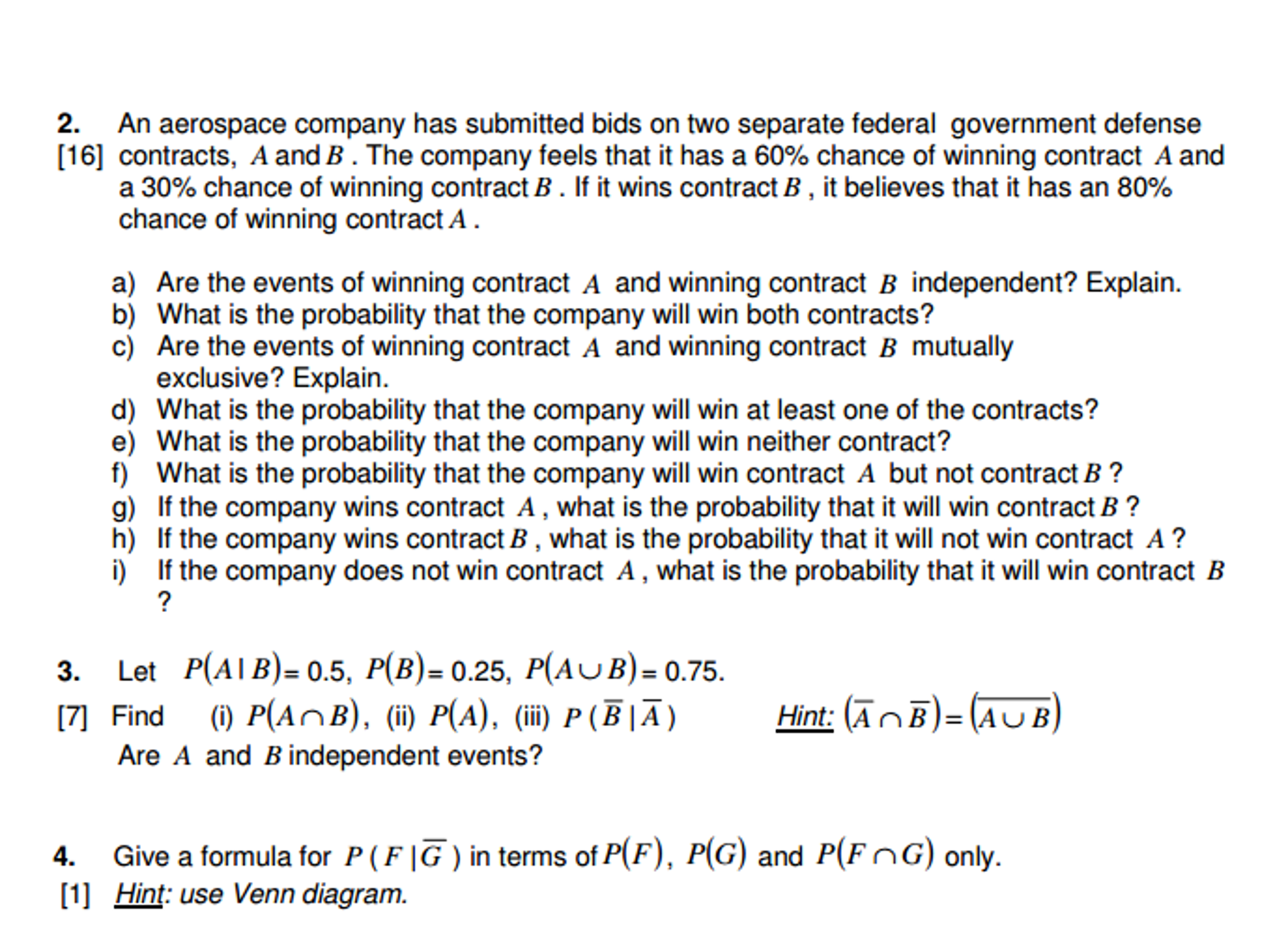 solved-an-aerospace-company-has-submitted-bids-on-two-chegg