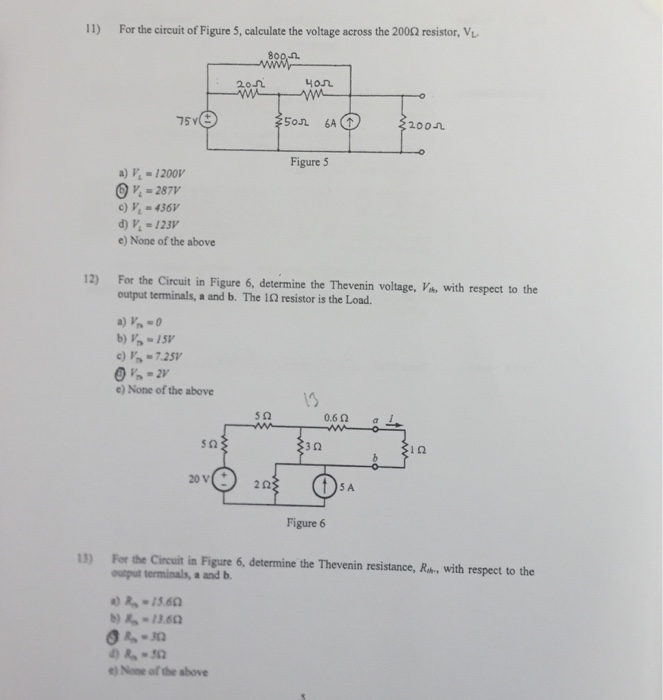 Solved: For The Circuit Of Figure 5, Calculate The Voltage... | Chegg.com