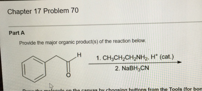 Solved Provide The Major Organic Product S Of The Reaction