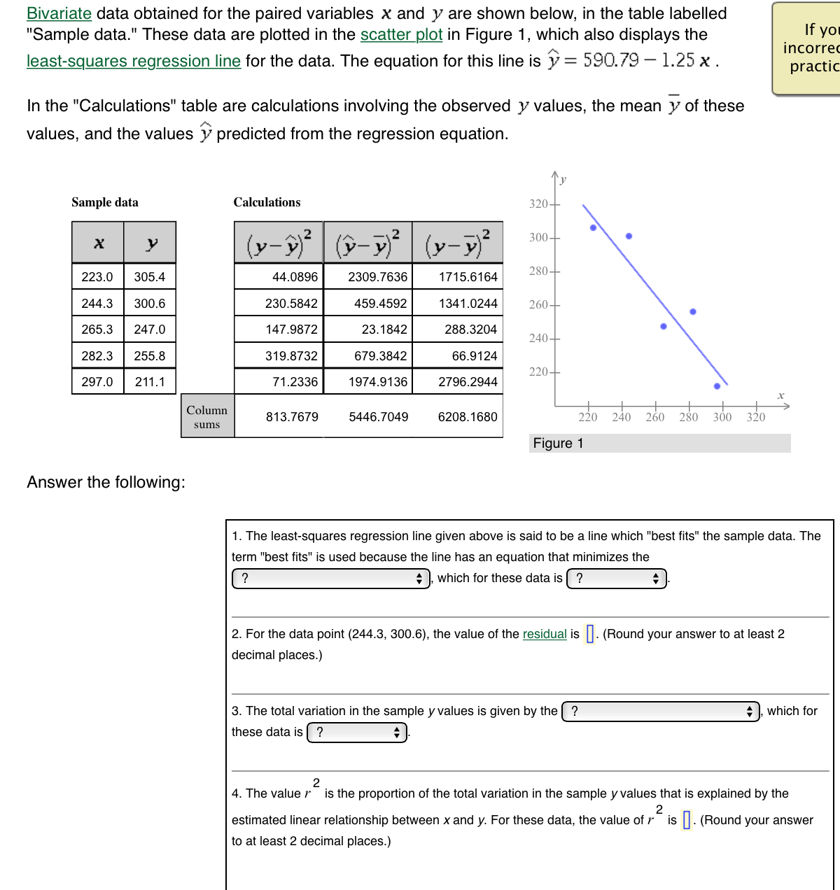 Solved Bivariate Data Obtained For The Paired Variables X 3577