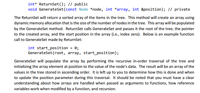 Solved int ReturnSet public void Generateset (const Node | Chegg.com