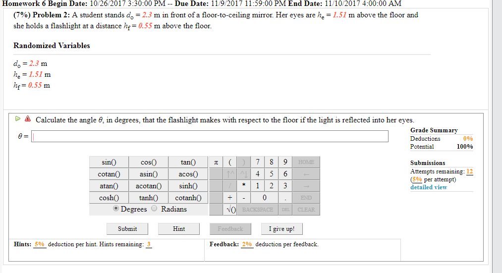 Solved Homework 6 Begin Date: 10/26/2017 3:30:00 PM - - Due | Chegg.com