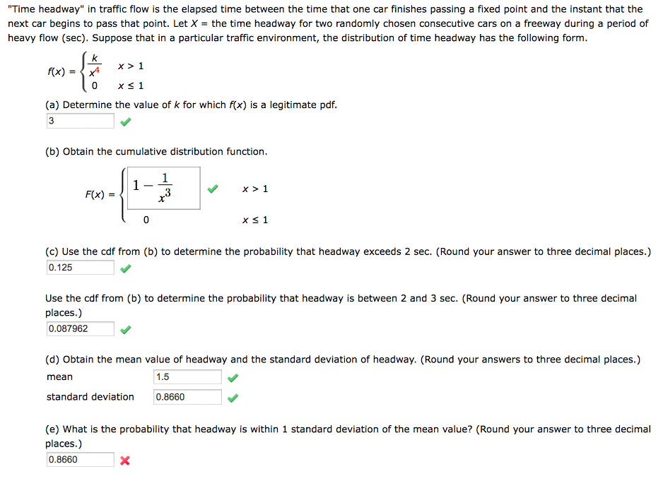 Solved Time Headway In Traffic Flow Is The Elapsed Time Chegg