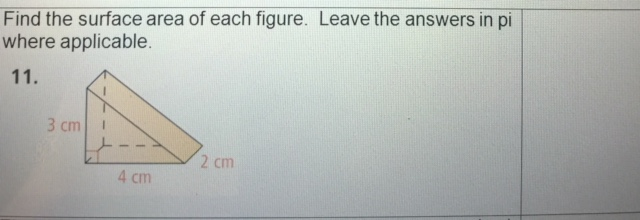 Solved Find the surface area of each figure. Leave the | Chegg.com