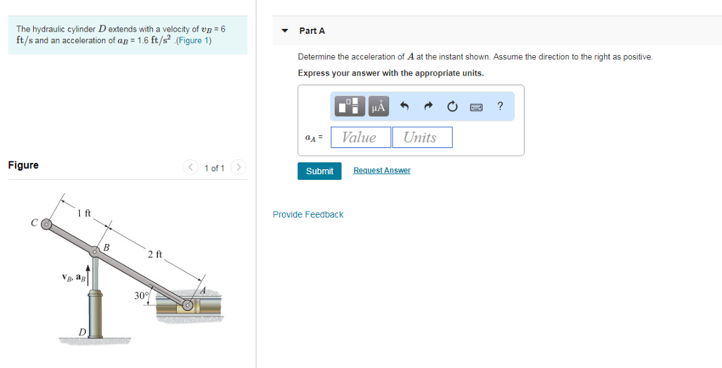Solved The hydraulic cylinder D extends with a velocity of