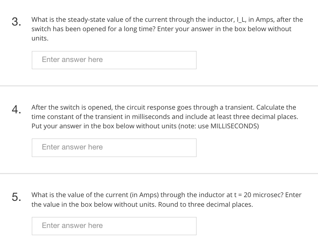 Solved 1 Use the circuit below for the following questions. | Chegg.com