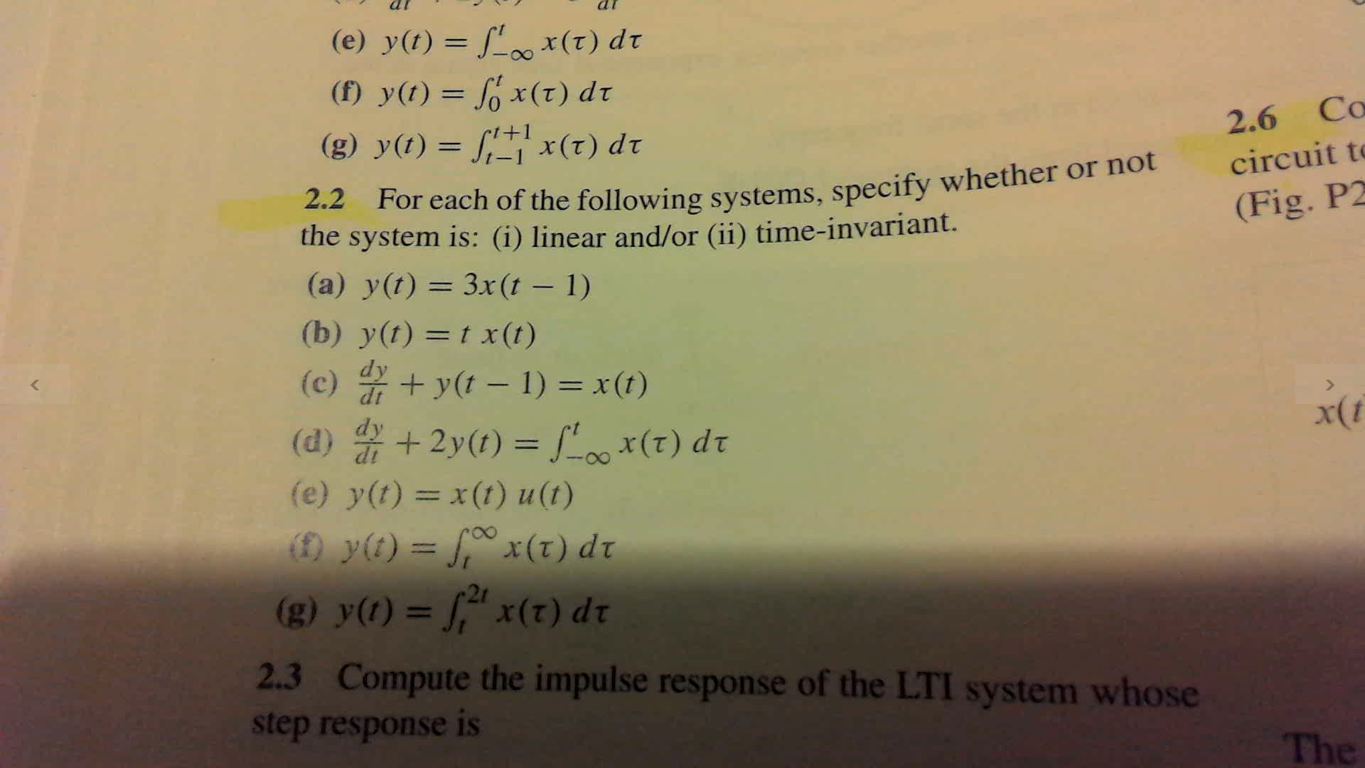 Solved For Each Of The Following Systems Specify Whether Or | Chegg.com