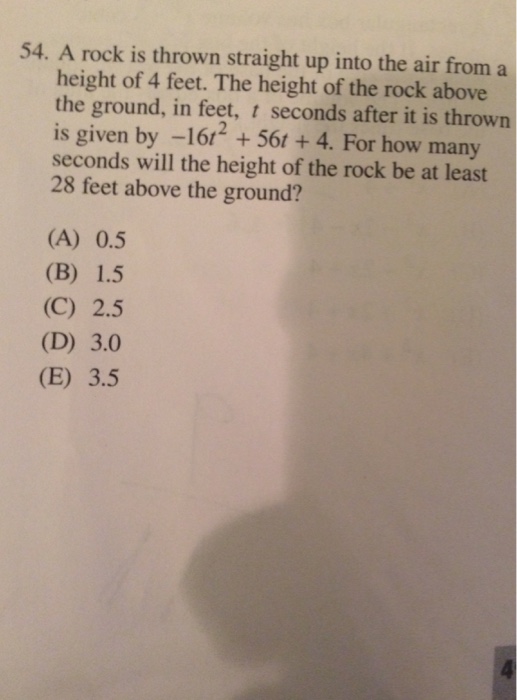 Solved A rock is thrown straight up into the air from a | Chegg.com