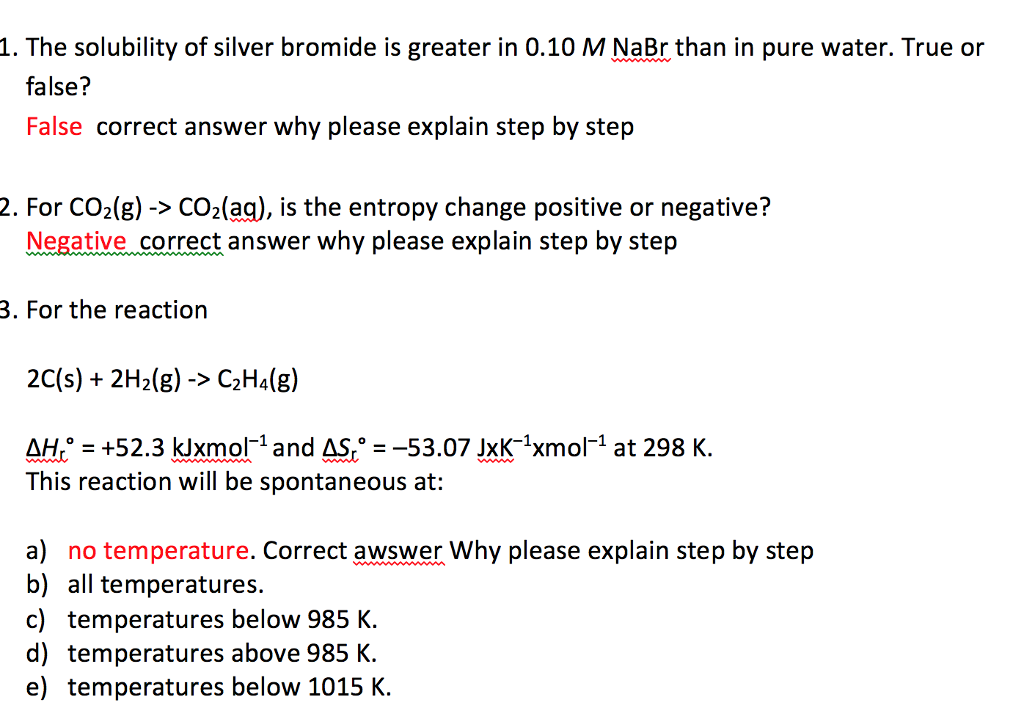 Solved I have the answer for these problems, but I need a | Chegg.com