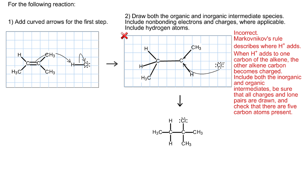 Solved For the following reaction 2) Draw both the organic