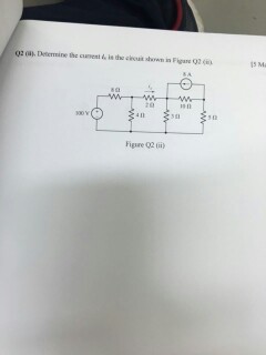Solved Determine the current i in the circuit shown in | Chegg.com