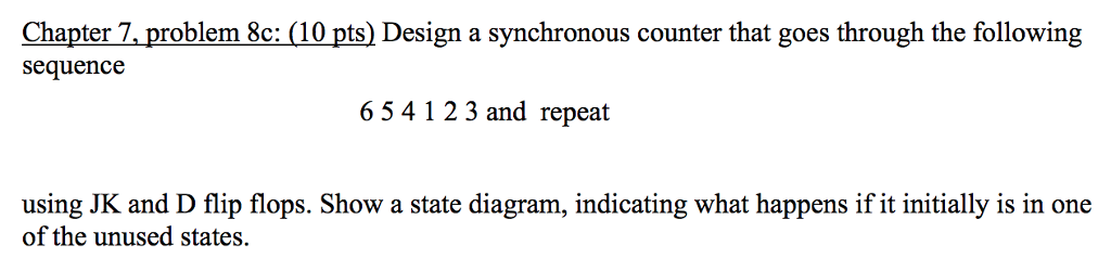 Solved Chapter 7.problem 8c: (10 Pts) Design A Synchronous | Chegg.com