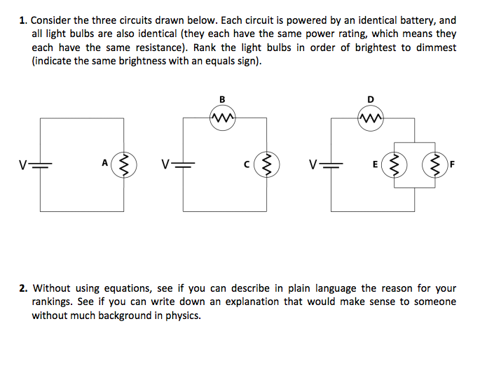 Solved Consider The Three Circuits Drawn Below. Each Circuit | Chegg.com