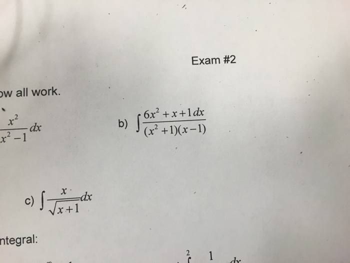 integrate 3x 2 x 6 1 dx