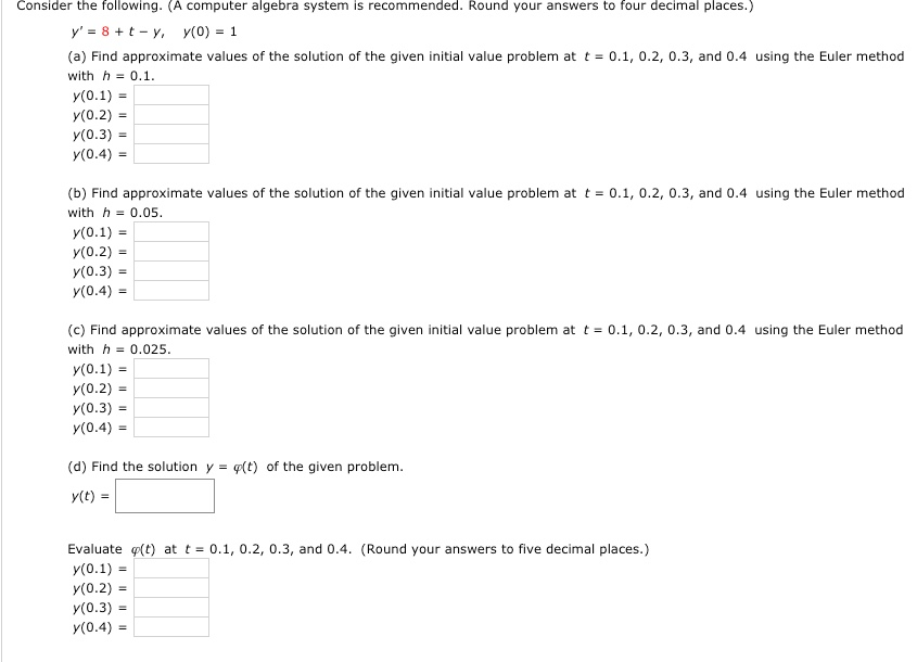 Solved Consider the following. (A computer algebra system is | Chegg.com