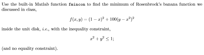 fmincon nonlinear constraints