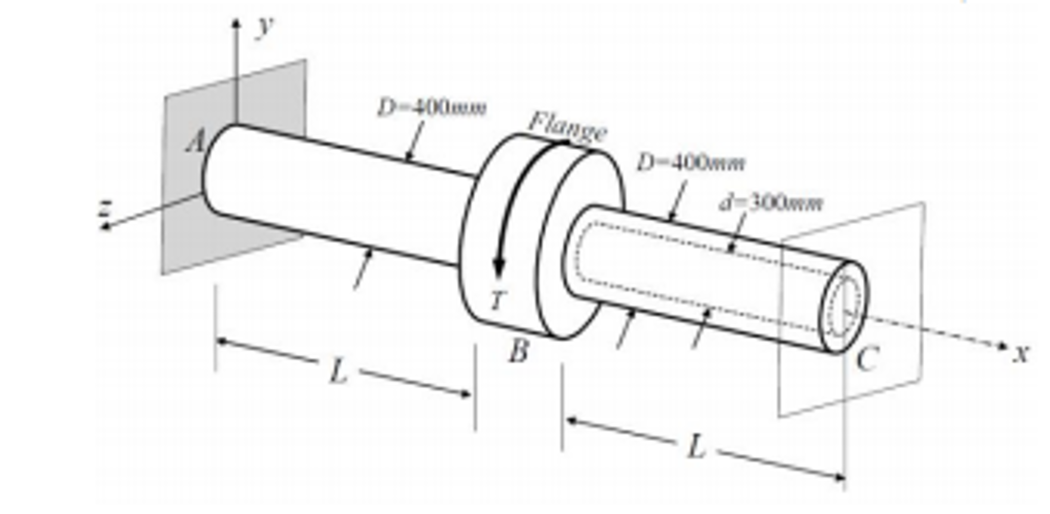 Solved Two Circular Steel Shafts Are Connected To A Flange | Chegg.com