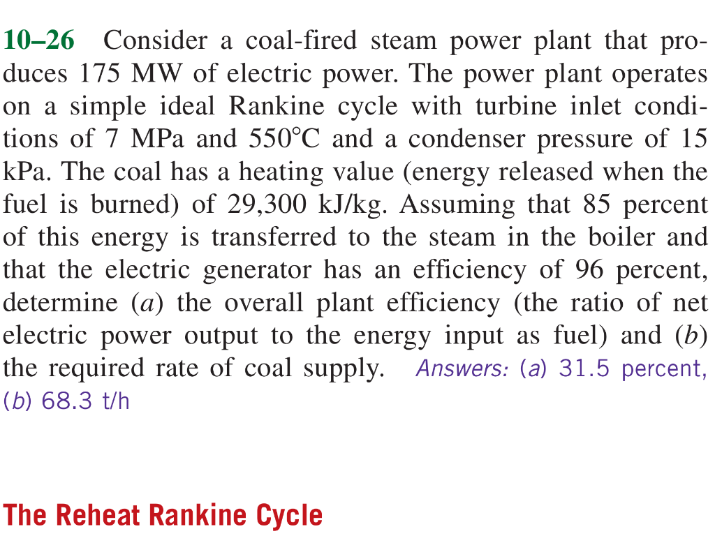 Solved 1026 Consider a coalfired steam power plant that