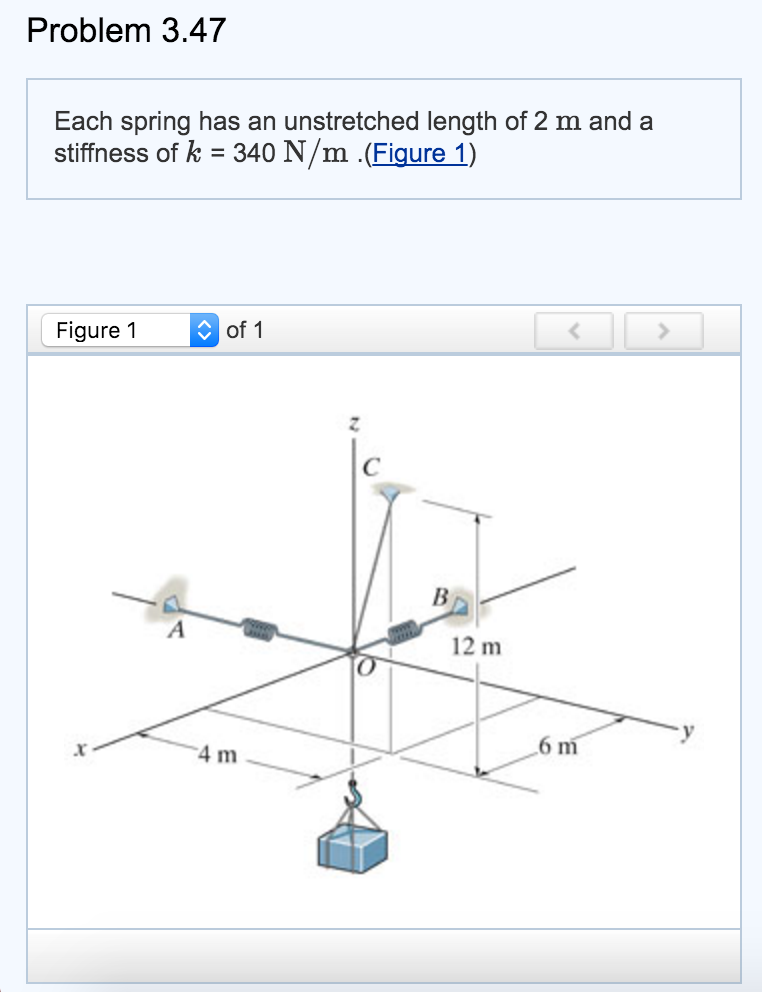 Each Spring Has An Unstretched Length Of 2 M And | Chegg.com