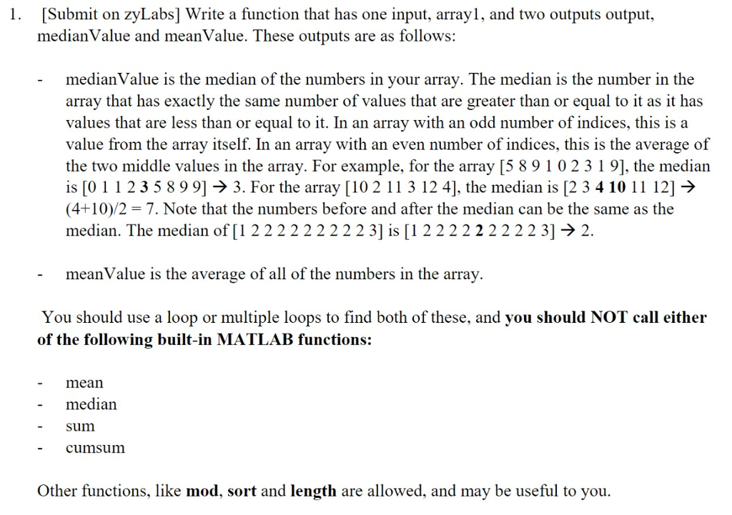 Solved [Submit on zyLabs] Write a function that has one | Chegg.com