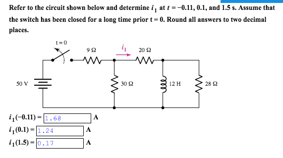 Solved Refer to the circuit shown below and determine i_1 at | Chegg.com