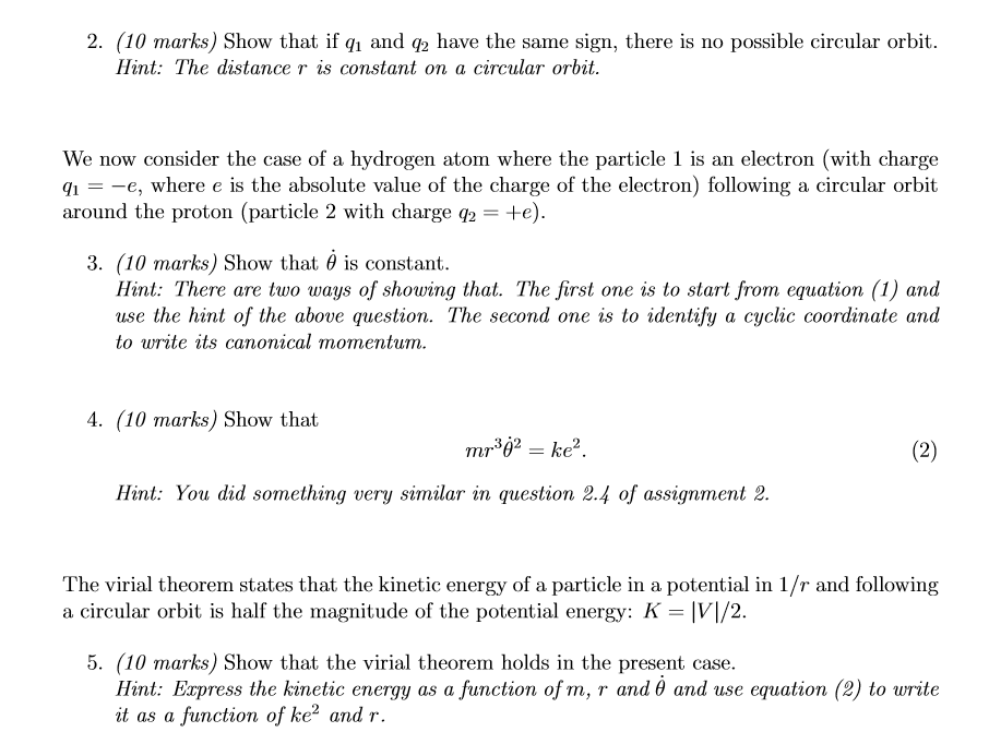 Solved M,q2 Figure 1: Schematic picture of a oving particle | Chegg.com