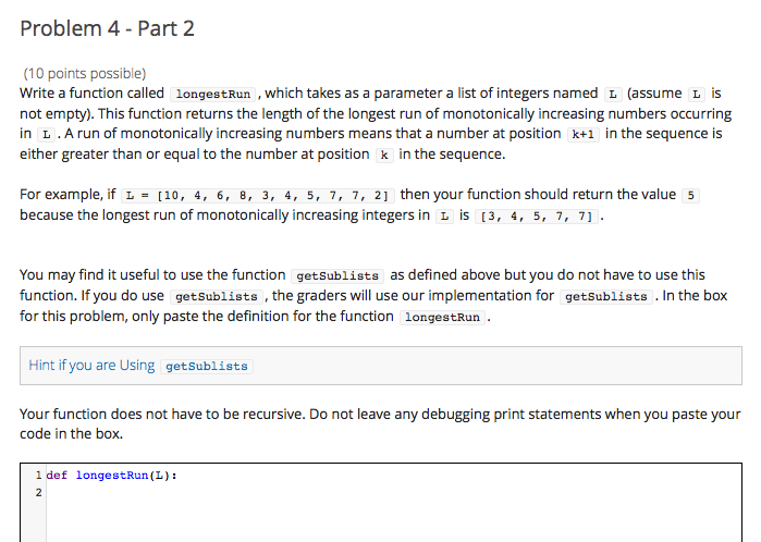 Solved Write a function called which takes as a parameter a | Chegg.com