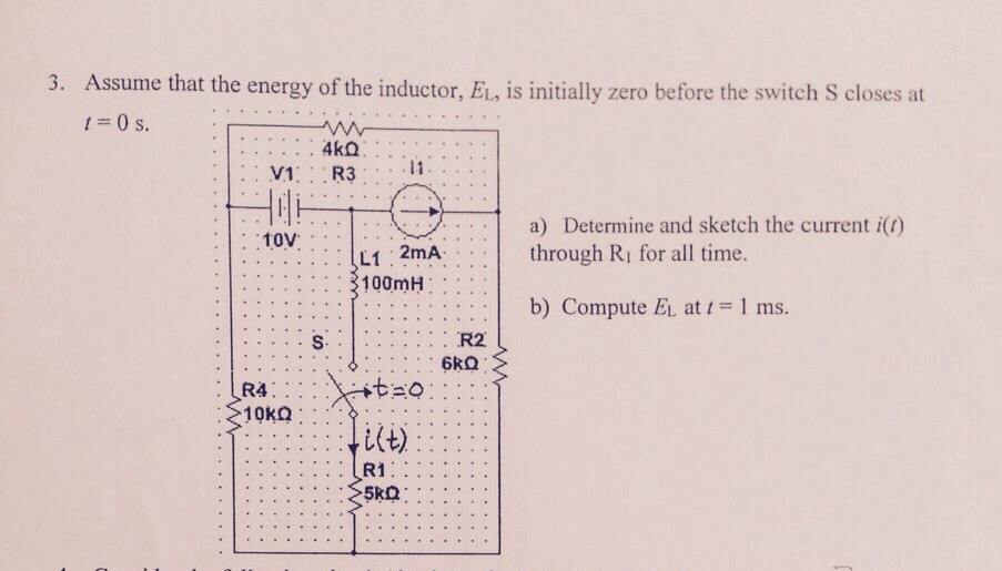 Solved 3. Assume That The Energy Of The Inductor, EL, Is | Chegg.com