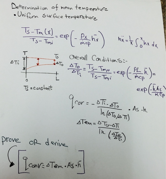 Solved Determination of mean temperature uniform surface | Chegg.com