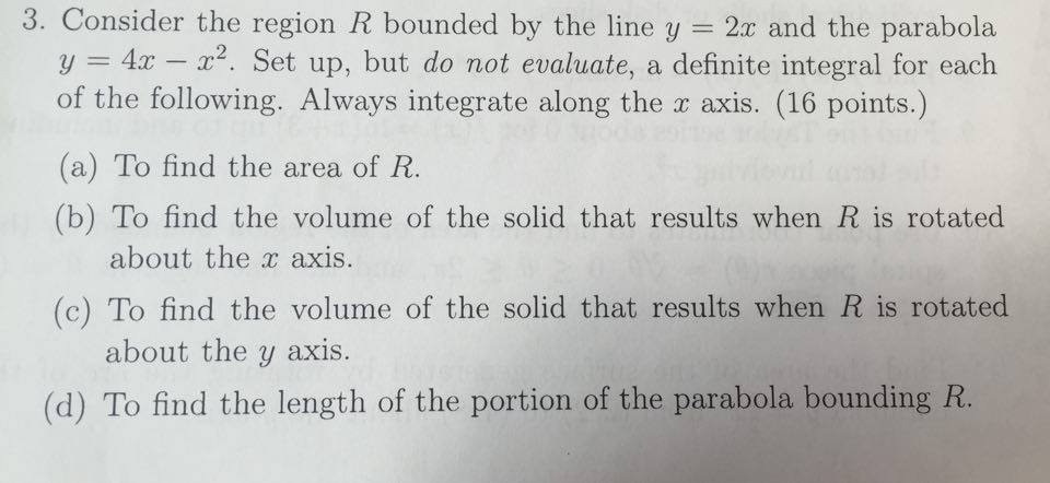 Solved Consider the region R bounded by the line y = 2x and | Chegg.com