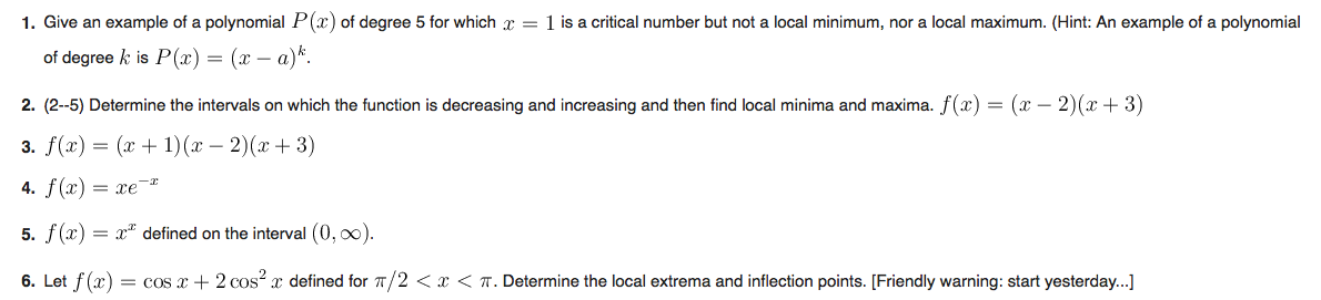 Solved 1. Give an example of a polynomial P(a) of degree 5 | Chegg.com