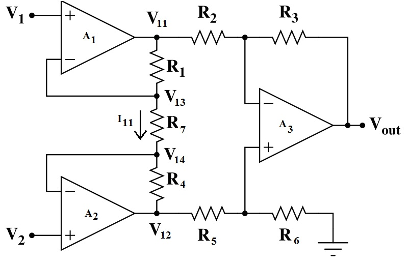 Solved An instrumentation amplifier circuit is shown in Fig.