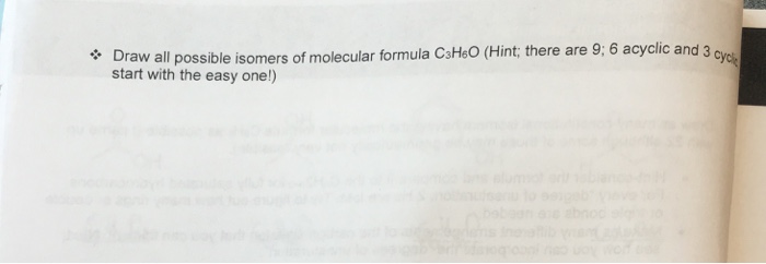 Solved Draw All Possible Isomers Of Molecular Formula | Chegg.com