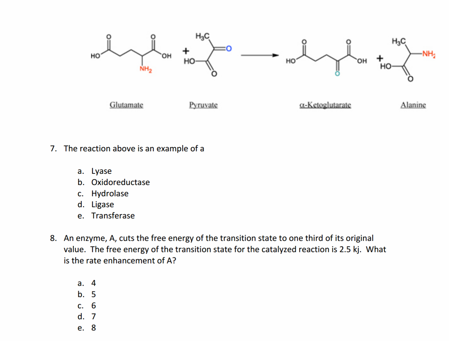 Solved The Reaction Above Is An Example Of A Lyase