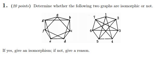 Solved 1. (20 points) Determine whether the following two | Chegg.com