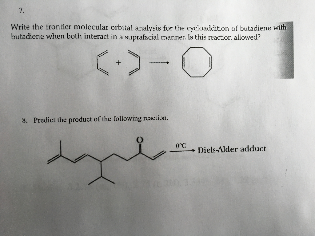 Solved Write the frontier molecular orbital analysis for the | Chegg.com