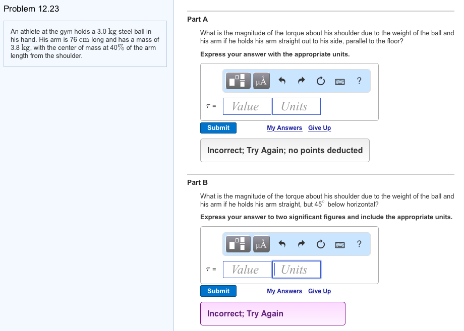 Solved An athlete at the gym holds a 3.0 kg steel ball in