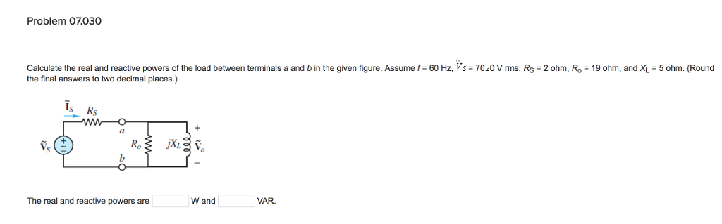Solved Calculate The Real And Reactive Powers Of The Load | Chegg.com