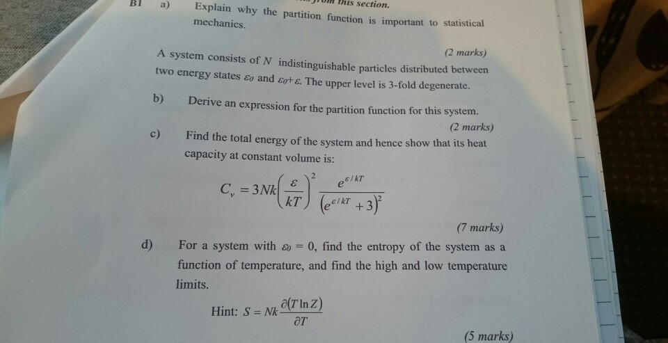 Solved Explain why the partition function is important to | Chegg.com
