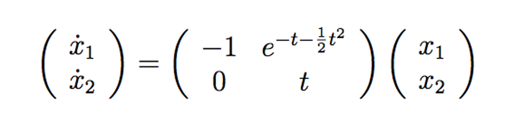 Solved: Compute The State Transition Matrix Of The Linear | Chegg.com