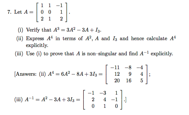 Solved 10. Use Question 7 To Solve The System Of Equations 