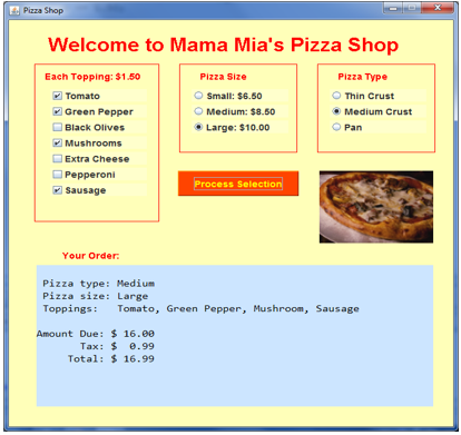 Solved JAVA.... Write a GUI program to create a menu for the | Chegg.com