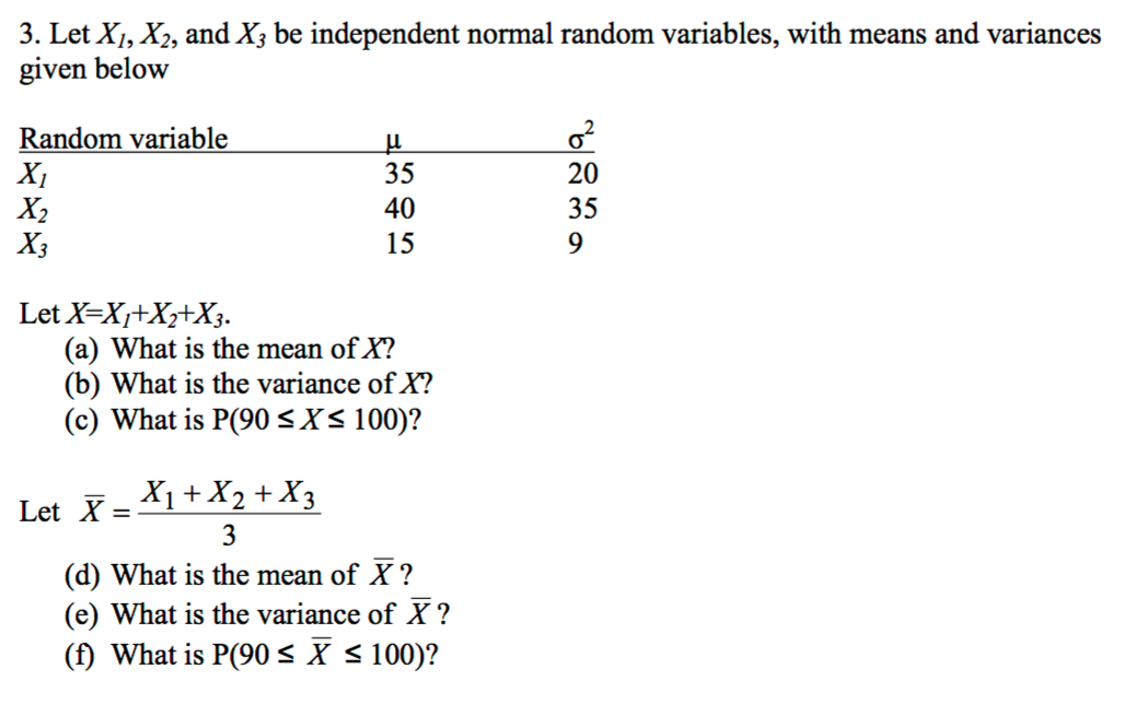 Solved Let X1 X2 And X3 Be Independent Normal Random 9396