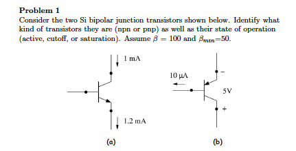 Solved Consider The Two Si Bipolar Junction Transistors | Chegg.com