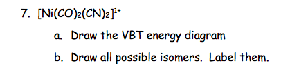 Solved Draaw the valence bond theory energy diagram. Draw | Chegg.com